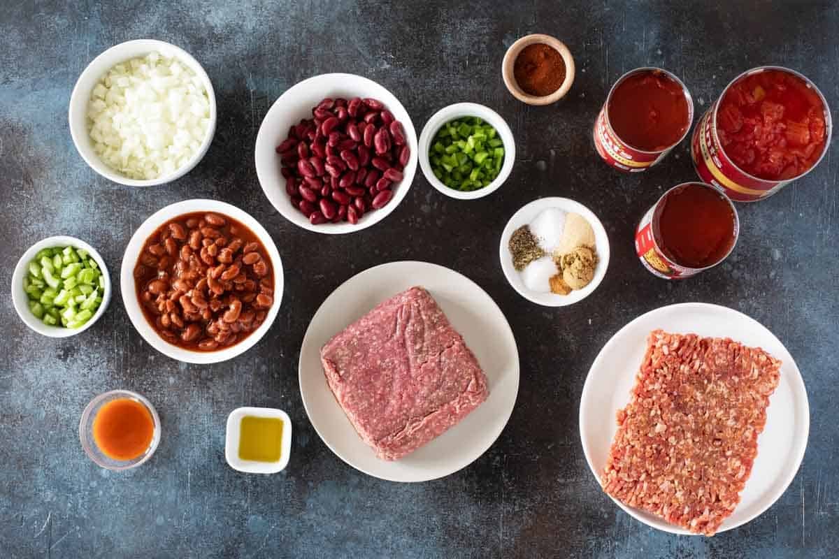 Ingredients for Flatlander Chili.