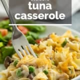 Tuna Casserole with text overlay.