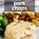 Honey Mustard Pork Chops with text overlay.