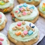 Lucky Charms Cookies with Marshmallow Buttercream.