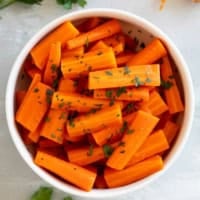 Slow Cooker Carrots (Cracker Barrel Copycat) in a bowl.