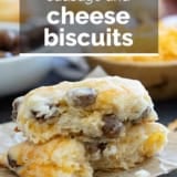 Sausage and Cheese Biscuits with text overlay.