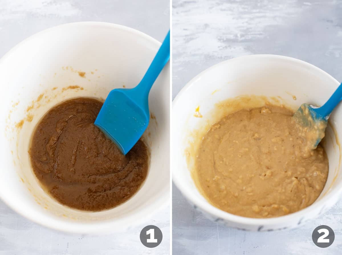 Making Brown Sugar Muffin batter.