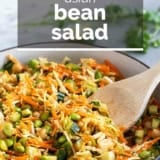 Asian Bean Salad with text overlay.