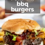Chipotle Honey BBQ Burgers with text overlay.