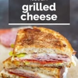 Italian Grilled Cheese with text overlay.