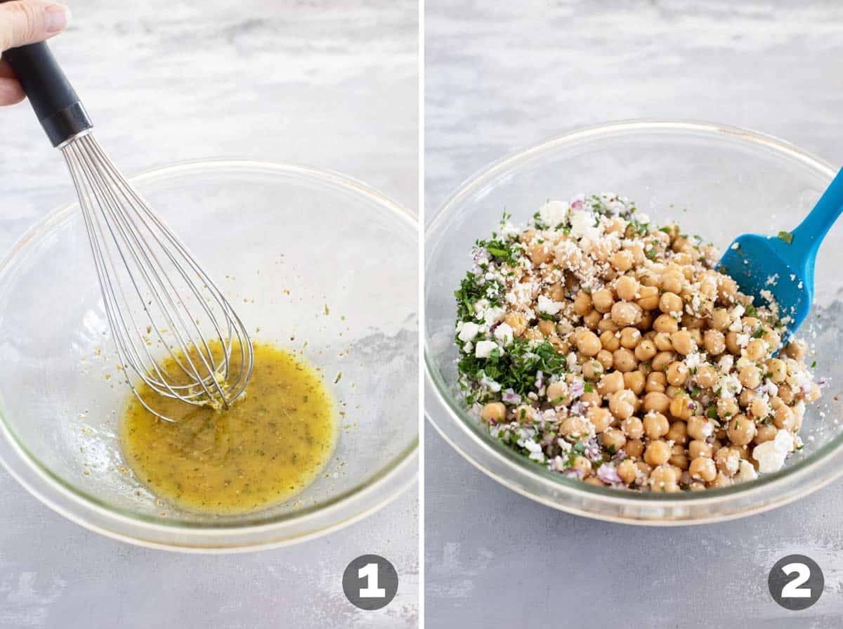 Steps to make Lemon Chickpea Salad.