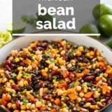 Mexican Bean Salad with text overlay.
