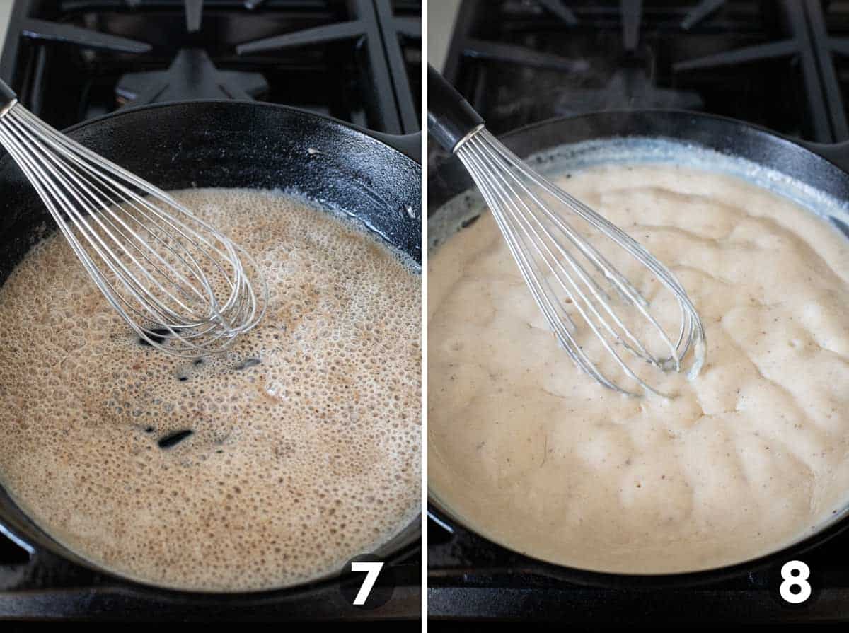 Making country gravy for Chicken Fried Steak.