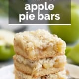 Apple Pie Bars with text overlay.