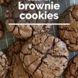 Coconut Brownie Cookies with text overlay.