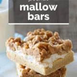 Peanut Mallow Bars with text overlay.