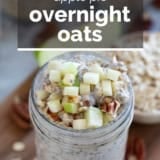 Apple Pie Overnight Oats with text overlay.